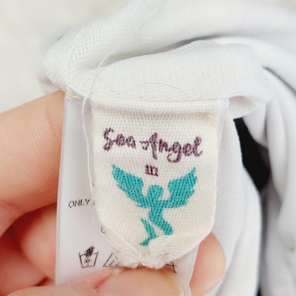 Sea Angel Floral Red Ruffle One Piece Summer Swimsuit P741 - Picture 6 of 8